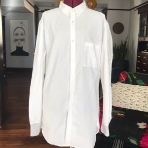 Zanerobe long sleeve button down long line shirt